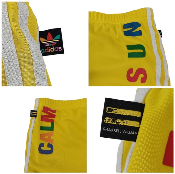 Adidas Originals Pharrell Williams TBIITD PW Yellow Shorts - Picture 10 of 13
